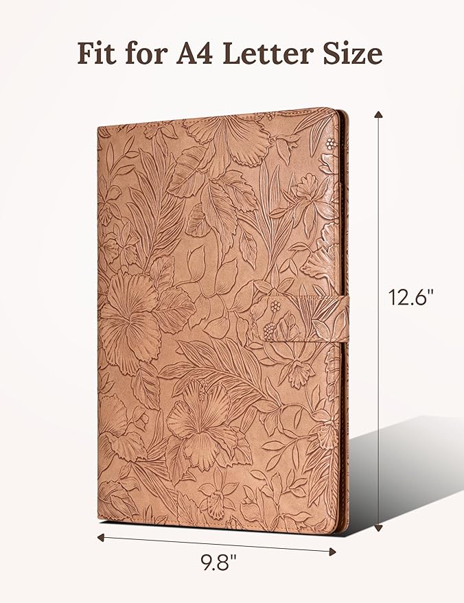 Clipboard Folder Padfolio, Mymazn Writing Portfolio Faux Leather Clipboards with Cover for Legal Pad Holder Letter Size A4 8.5 x 11 for Business Conference Notepad Clip Boards