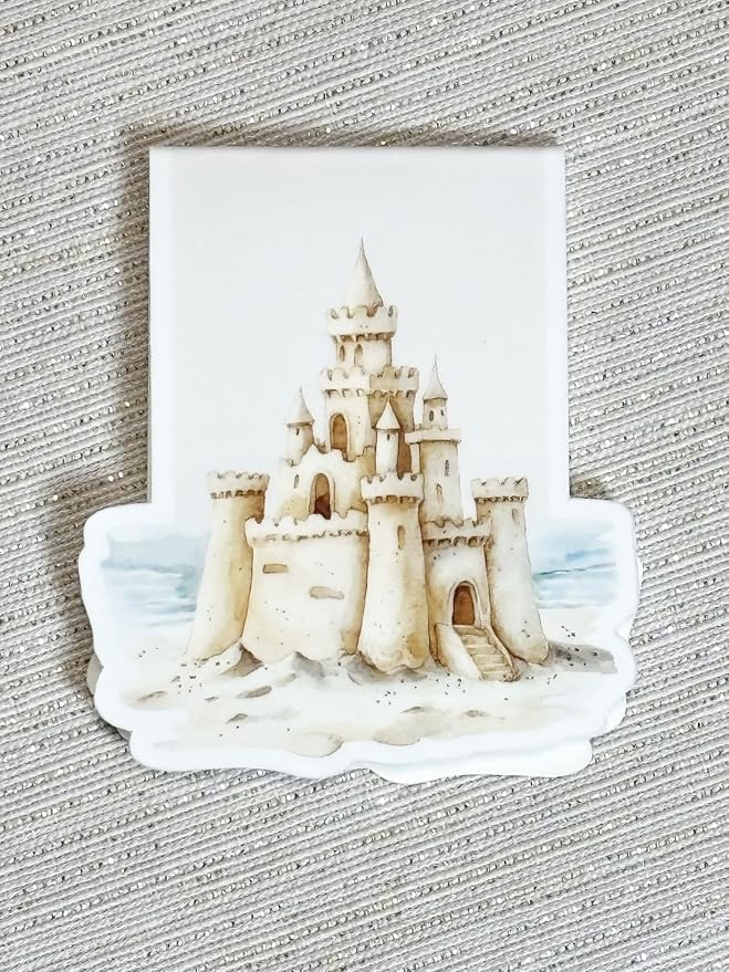 Creates Magnetic Bookmark for Reading Journals Planners Scrapbooking Office Supplies Cute and Funny Bookmark for Bookworms Matte Laminate Double Sided Handmade (Sandcastle)