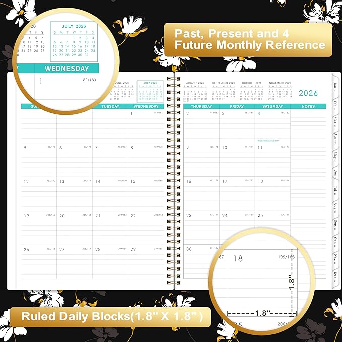 2026-2027 Monthly Planner - Planner 2026-2027 from Jul. 2026 - Dec. 2027, Monthly Calendar with Tabs, Inner Pocket, 8.5" x 11"