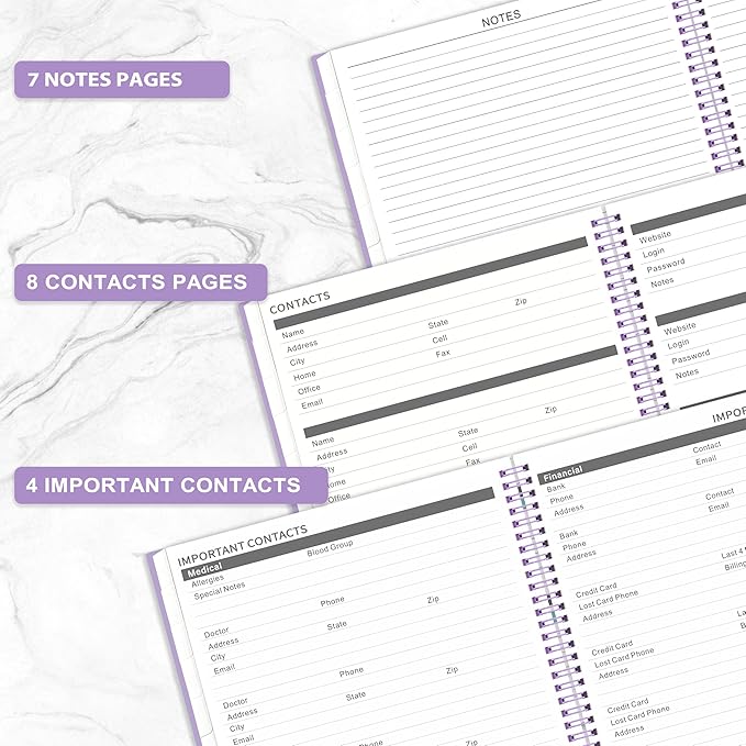Monthly Planner 2026-2027 - Planner 2026-2027, 26-27 Monthly Calendar, JUL 2026 - DEC 2027, 18-Month with Tabs, Pocket, Label, 9" * 11", Purple Cover