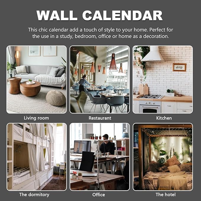 OSALADI 2022 Wall Calendar and Office Planner with Note-taking Feature, Hanging Paper Monthly Calendar for Home and Office Organization Random Color
