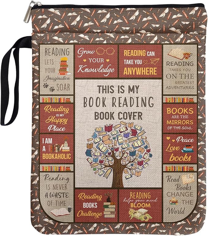 This is My Book Reading Book Cover Book Sleeve for Book Lovers Students, Bookish Bookish Book Club Bookworm Graduation Reading Day Gifts for Women Friends Teachers