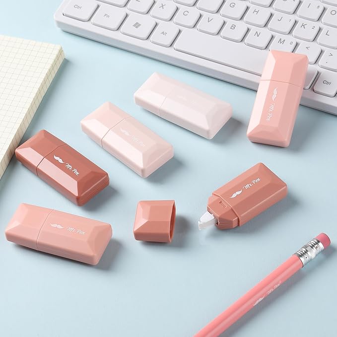 Mr. Pen- Correction Tape, 0.2" x 236", 6 pcs, Mocha Blush, Cute Correction Tape