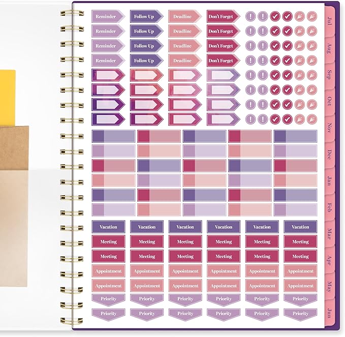 Cambridge Planner 2026-2027 Weekly & Monthly Academic 12-Month July-June, 8-1/2" x 11", Filbert (1792-905A)