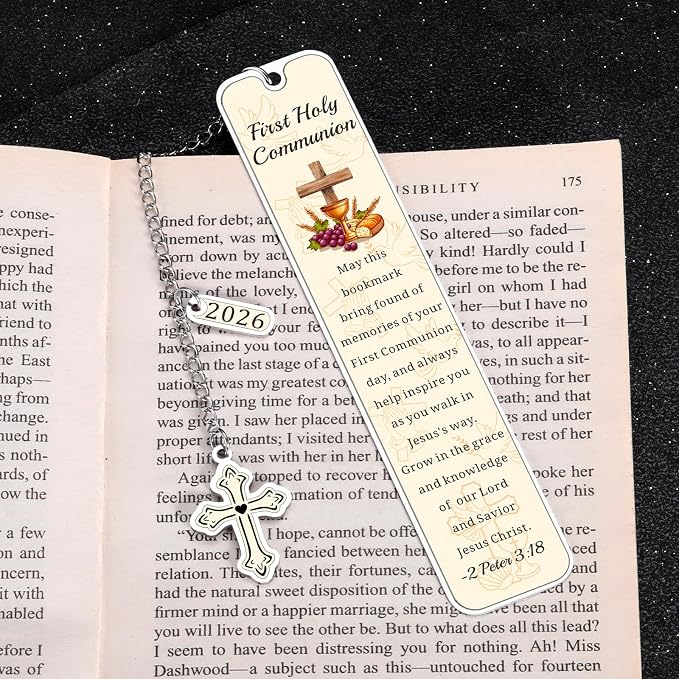 2026 First Communion Gifts for Boys Girls - 1st Communion Gifts for Boys Girls First Communion Favors Bible Bookmark Religious Christian Easter Gift for Kids Girl Boy Christian Bookmarks for Women Men