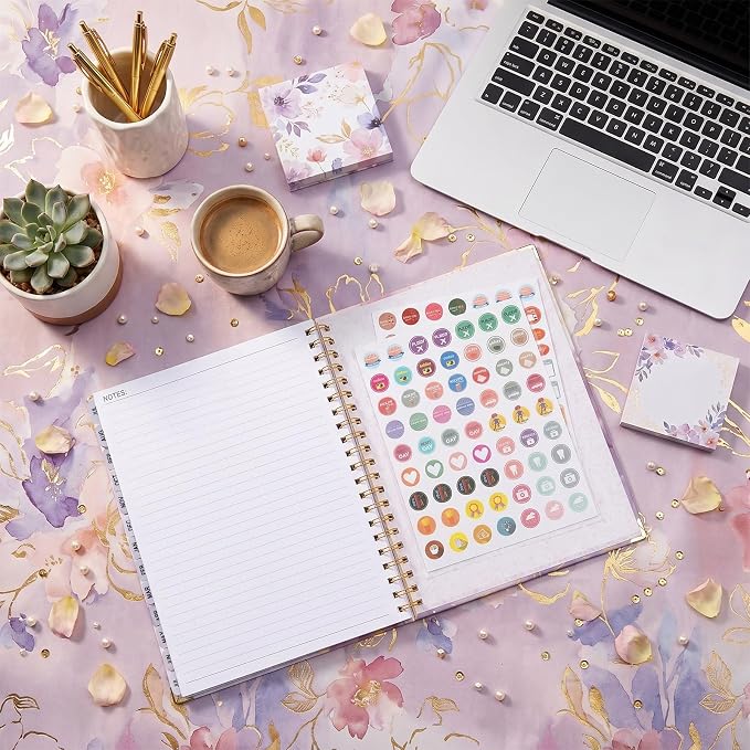 Planner 2026-2027, Weekly and Monthly Academic Planner, Jul 2026 - Jul 2027, 8.5"x11" Large Hardcover Daily Planner Calendar with Tabs for Women, Year Planning Agenda for Teacher and Student (Marble pattern)