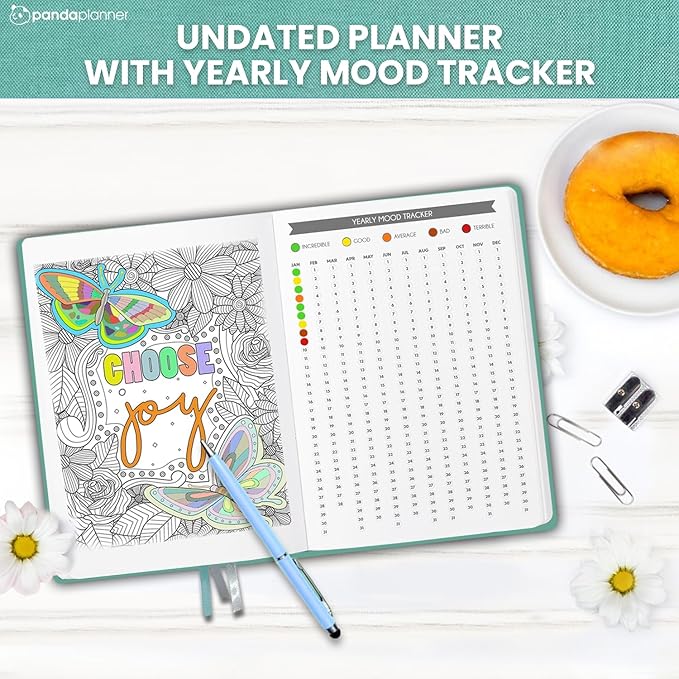 Panda Planner Mental Health Journal, Green