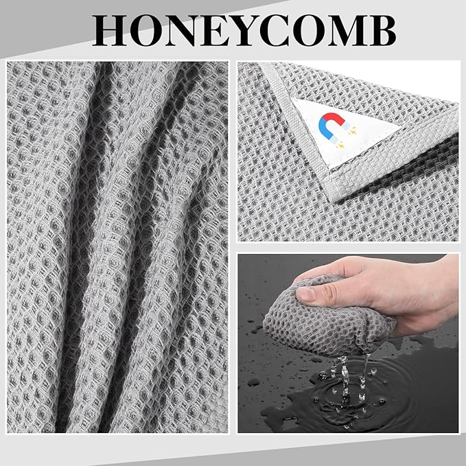 Fanfanwin 8 Pcs 10" x 10" Magnetic Cleaning Cloth Dry Erasers for White Boards Extra Strong Magnetism Microfiber Eraser for Blackboards Classroom Home Reusable Washable(Honeycomb Cloth)