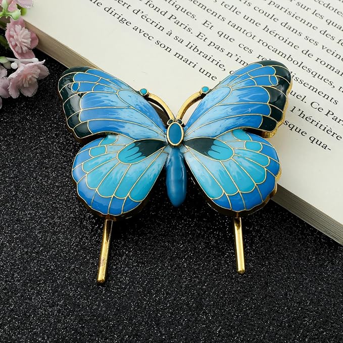 2 PCS Honeybee Bookmark,Metal Butterfly Bookmarks,Journal Clip,Book Page Holder,Vintage Book Clip,Hold Journal Open While Writing and Free Your Hands,Gifts for Book Lovers, Readers