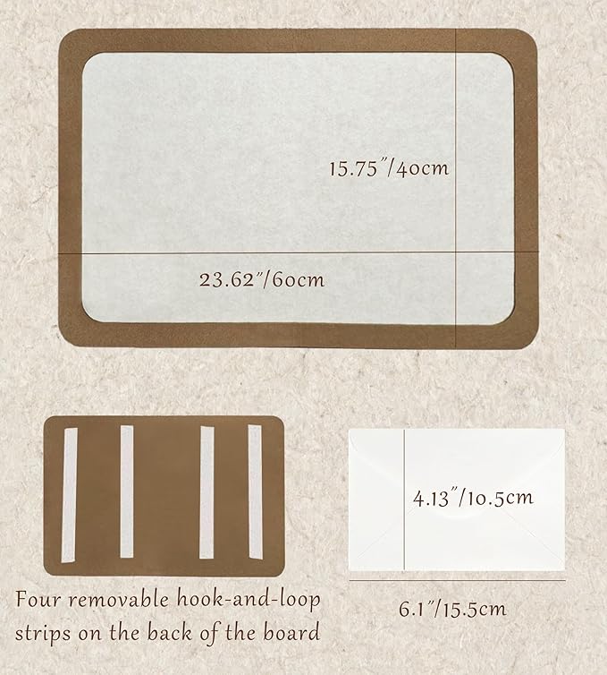 Bulletin Board 23.6×15.7 inches 129 Pcs Prayer Board Supplies Kit for Women with Board, Envelopes, Pins, Boho Decorative Stickers Cards for Home Office Classroom School Wall Art
