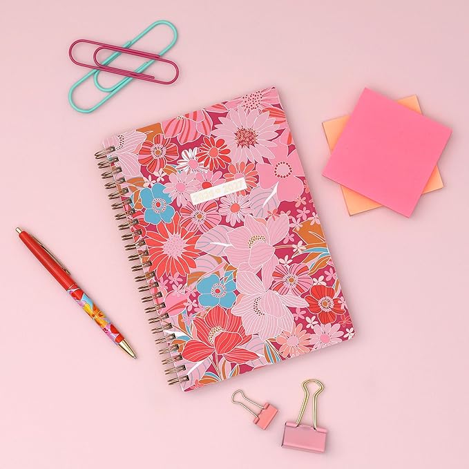 Blue Sky Color Me Courtney 2026-2027 Weekly and Monthly Academic Year Planner Calendar, July 2026 - June 2027, 5" x 8", Flexible Cover, Wirebound, Laminated Tabs, Storage Pocket, Includes Stickers, Bloom Pink
