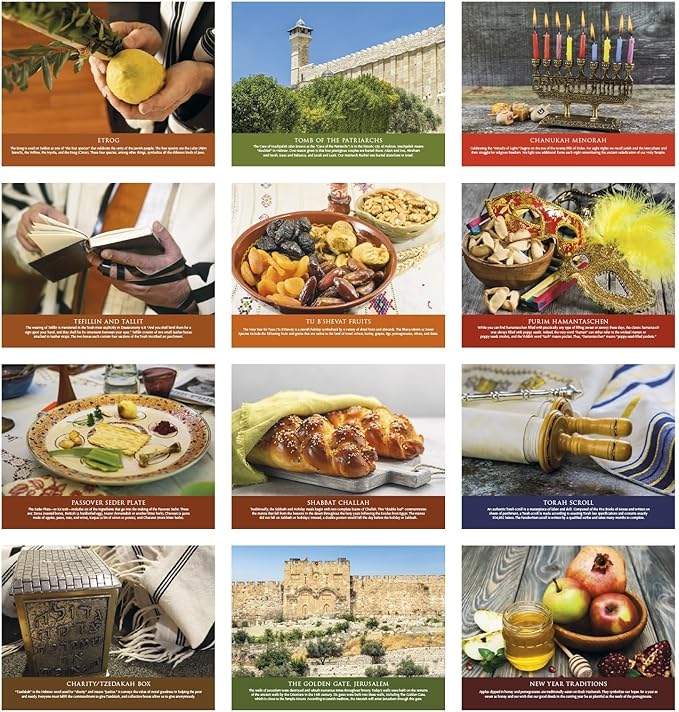 Daily Organizer Jewish Monthly Planner 16 Month Calendar Spiral Desktop Edition Packed with a Full Color Glossy Hebrew Calendar