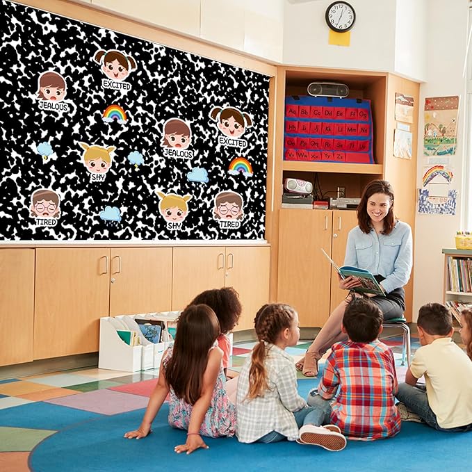 2 Rolls Composition Bulletin Board Paper Roll Non-Woven Bulletin Board Background Reusable Waterproof Classroom Poster Fade Resistant Poster for Classroom Decor Wrapping Craft Supplies 15.6In x 12 Ft