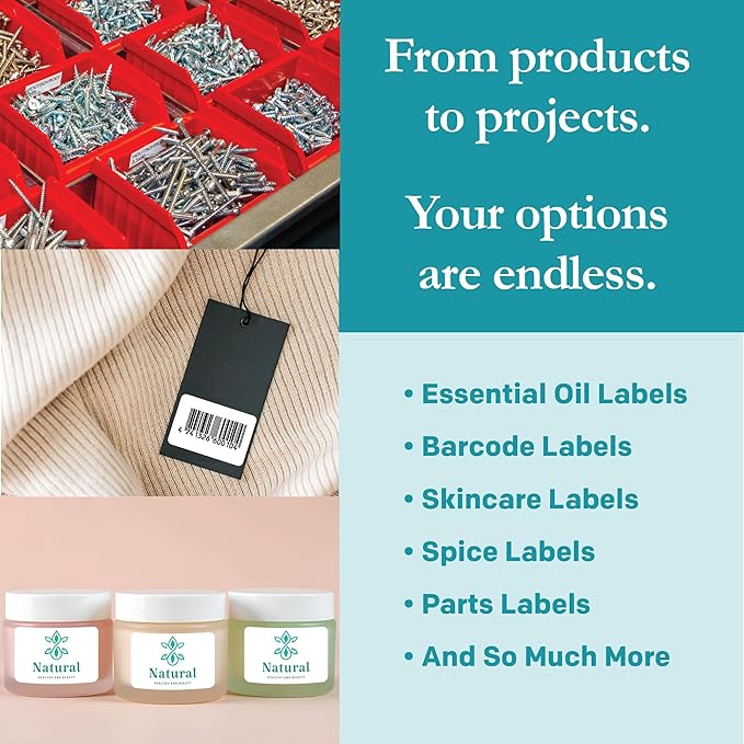 Premium Label Supply White Sticker Barcode Labels – 1.5" x 1" – Laser/Inkjet Compatible – (50 per Sheet), 500 Sheets – 25,000 Total Adhesive Labels