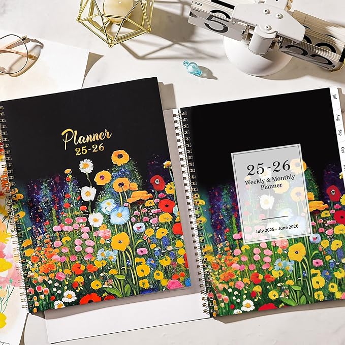 2025-2026 Planner - 2025-2026 Planner Weekly and Monthly, July 2025-June 2026 planners, Large Weekly Monthly Planners, 8.5''x11, with 12 Tabs, Flexible Cover