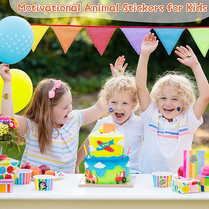 Outus 3 Rolls Motivational Stickers for Kids, 1500 Pcs Inspirational Cartoon Reward Stickers Teacher Supplies for Potty Training School Classroom Students Prizes, 24 Designs(Classic Style)