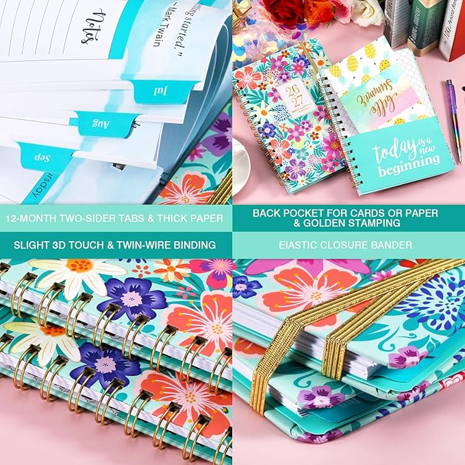 Planner 2026-2027 - Planner 2026-2027 Daily Weekly and Monthly, July 2026 - June 2027, 6.3’’ × 8.4’’, Inner Pocket, Hardcover, Perfect Daily Organizer