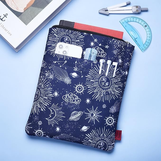 Book Sleeve for Book Lovers, Bookish Book Protector, Book Covers for Paperbacks, Washable Fabric, Book Sleeves with Zipper, Medium 11 Inch X 8.7 Inch