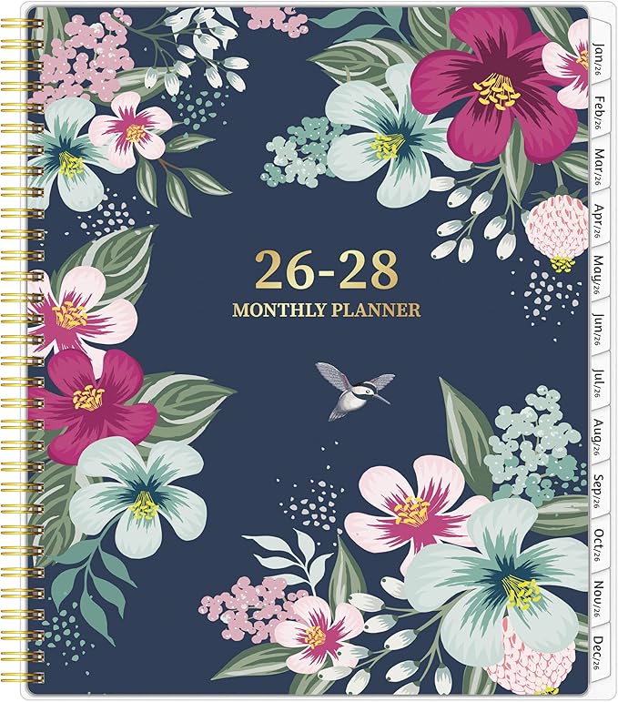 Monthly Planner 2026-2028, 36 Months Calendar Planner 2026-2028 from Jan 2026 – Dec 2028, 8.5'' x 11'' with Ruled Spread, Flexible Cover, Spiral Wirebound, Pocket, Coated Tabs, Notes ＆ Habit Tracker
