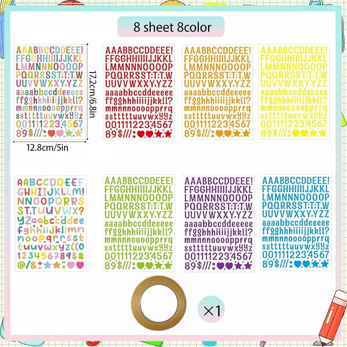 Science Fair Board Supplies 98 Pcs Includes 24 Presentation Boards 60 Trim Scalloped Bulletin Borders 8 Science Fair Titles 5 Letter Stickers 1 Double-Sided Tape for Scientific Display (Multicolor)