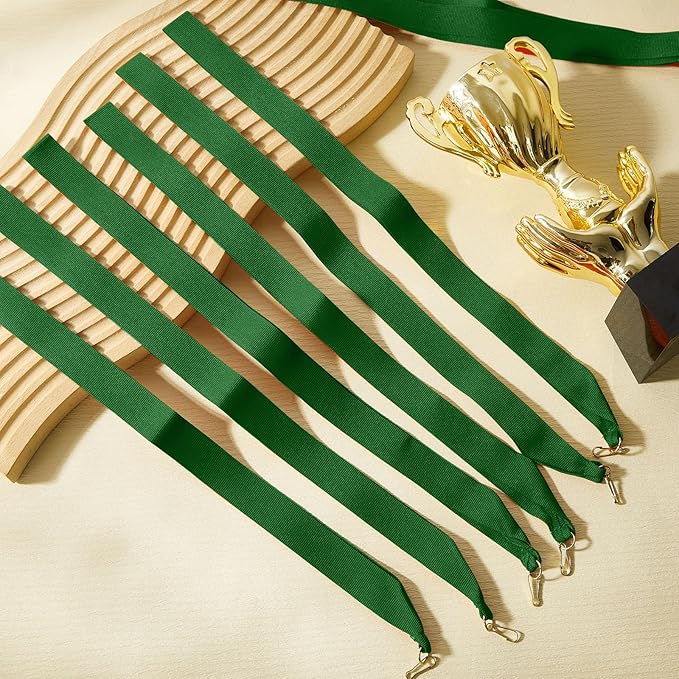 30 Pieces Award Ribbon Medal Ribbons Neck Ribbons for Medals Flat Medal Lanyards Ribbon Lanyard with Snap Clips for Competitions Sports Meeting Party Student Awards