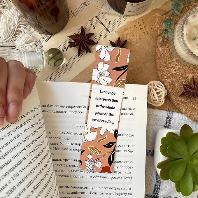 30 PCS Aesthetic Paper Bookmarks for Reading,Romantic Funny Bookmark for Women Book Lovers,Reading Page Markers Students Teachers School Supplies