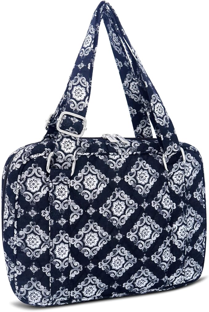 Bible Cover for Women with Adjustable Straps, Extra Large Study Bible Carrying Case Bag with Zip Pocket, 11.3x8.3x2.7 Inches