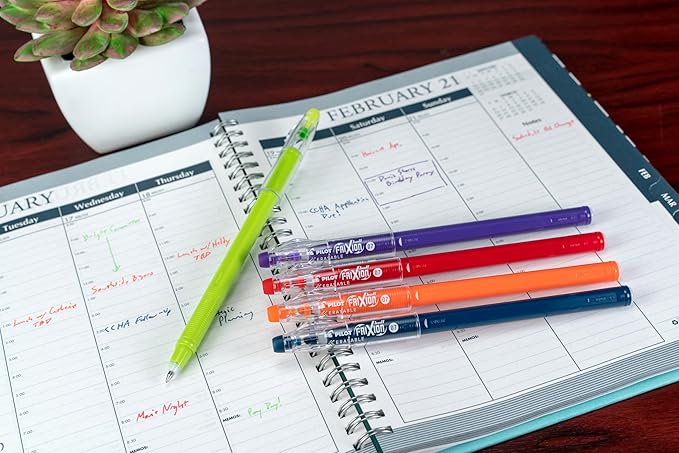PILOT FriXion ColorSticks Erasable Gel Ink Pens,Fine Point 0.7 mm,Assorted Colors,Erasable Pens - Ideal for School,Journaling,& Office Writing,10 Count (Pack of 12)