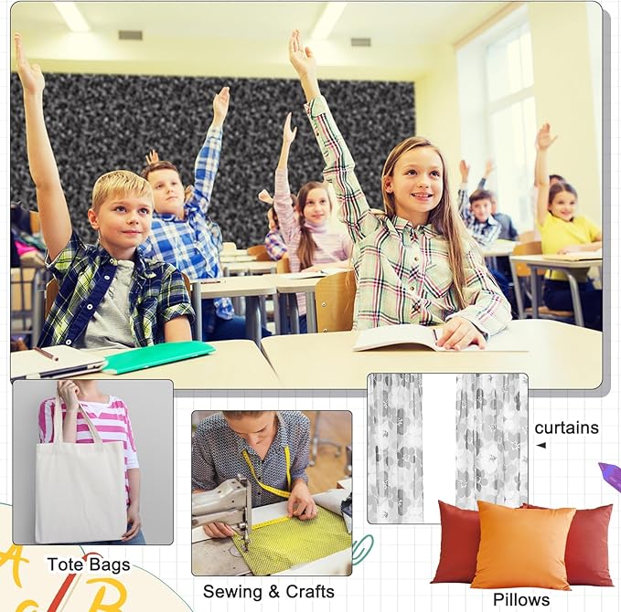 Mindsoft Bulletin Board Paper 48'' x 107'' Class Boards for Classroom Bulletin Boards Everyone is Welcome Classroom Board Decor Pillows Curtains Crafts(Composition,2 Pcs)