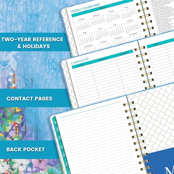 2026-2027 Planner - Weekly and Monthly Academic Planner 2026-2027, JUL. 2026 - JUN. 2027, 6.4" x 8.5", 26-27 Academic Planners with Monthly Tabs, Sturdy Cover, Premium Paper, Back Pocket, Strong Twin-wire Binding