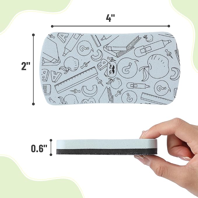 Mr. Pen- Magnetic Dry Erase Erasers, 4" x 2", 8 Pack, Assorted Colors, Magnetic Whiteboard Dry Erase Erasers Bulk for Kids, Teachers, Students and Classroom Supplies