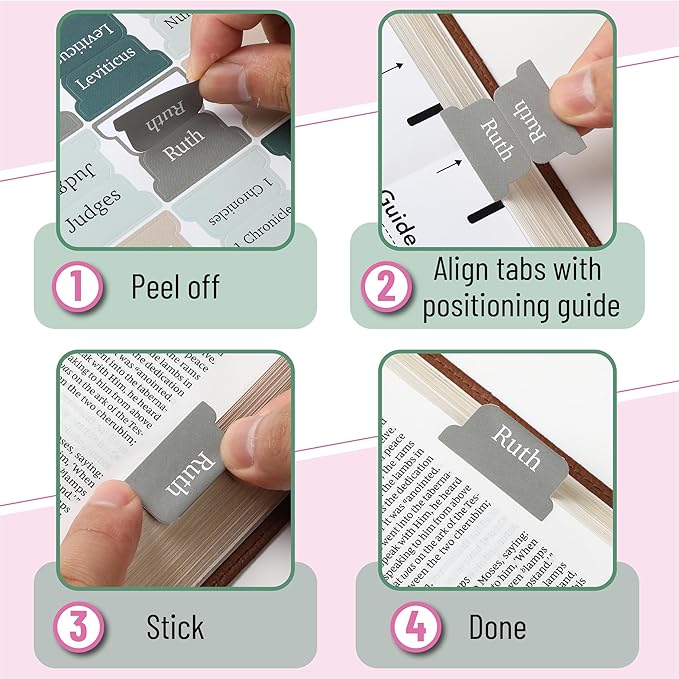 Mr. Pen- Bible Tabs, 75 Tabs, Winter Wood, Laminated Bible Tabs for Women and Men, Bible Tabs for Study Bible, Bible Index Tabs, Bible Book Tabs, Bible Labels Tabs, Mr Pen Bible Tabs