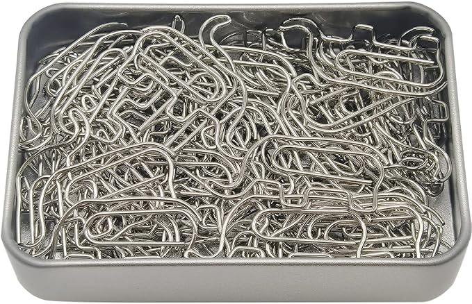 Cute Elephant Shaped Paper Clips Bookmarks, Funny Elephant Office Supplies Gifts Silver 60 Pcs