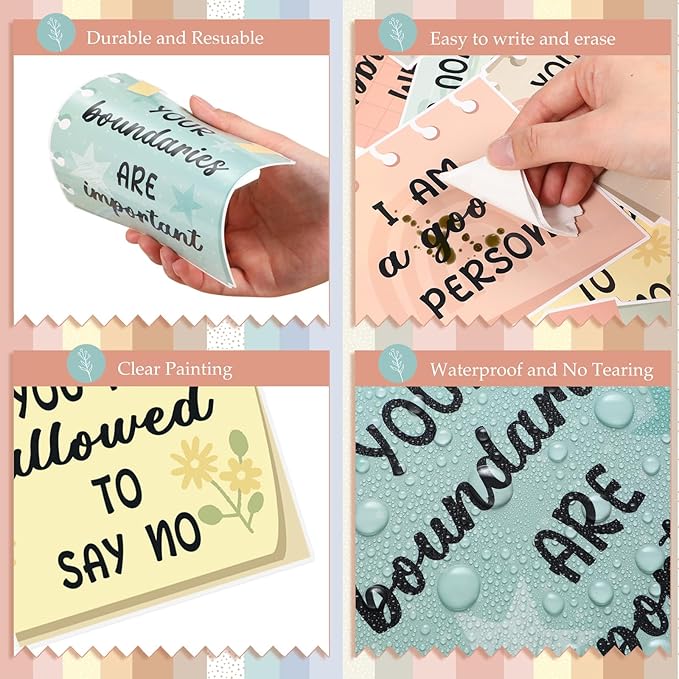 Epakh Mental Health Bulletin Board for Classroom Note to Self Bulletin Board Decor Inspirational Positive Affirmations Accents Cutouts for Therapy Offices Classroom Wall Decorations