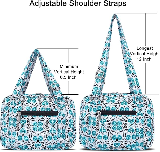 Bible Cover for Women with Adjustable Straps, Extra Large Study Bible Carrying Case Bag with Zip Pocket, 11.3x8.3x2.7 Inches