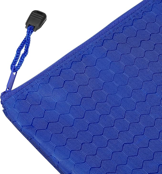 PATIKIL Waterproof Zipper File Bags, 10 Pack A4 Size Document Pocket Storage Organizer Pouch for Travel Office Supply, Blue