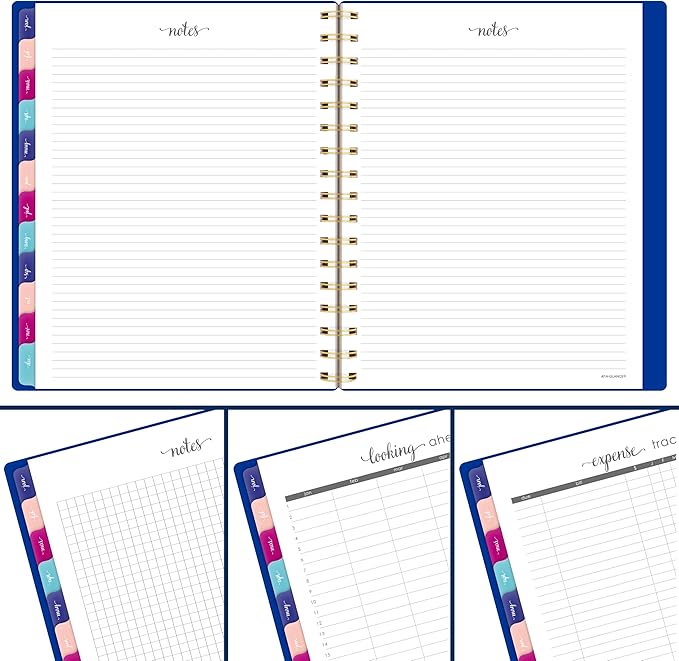 AT-A-GLANCE 2026 Planner, Weekly & Monthly, 7" x 8.75", Medium, Harmony, Denim (1099-805-20-26)