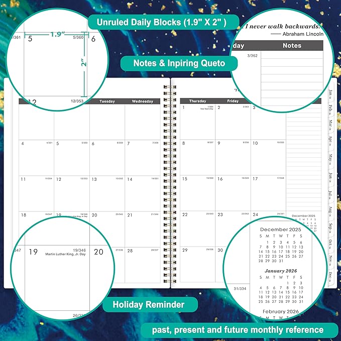 Monthly Planner/Calendar 2026-2030 - 5 Year Monthly Planner 2026-2030 from January 2026 - December 2030, 9" x 11", 2026-2030 Calendar Planner with Tabs