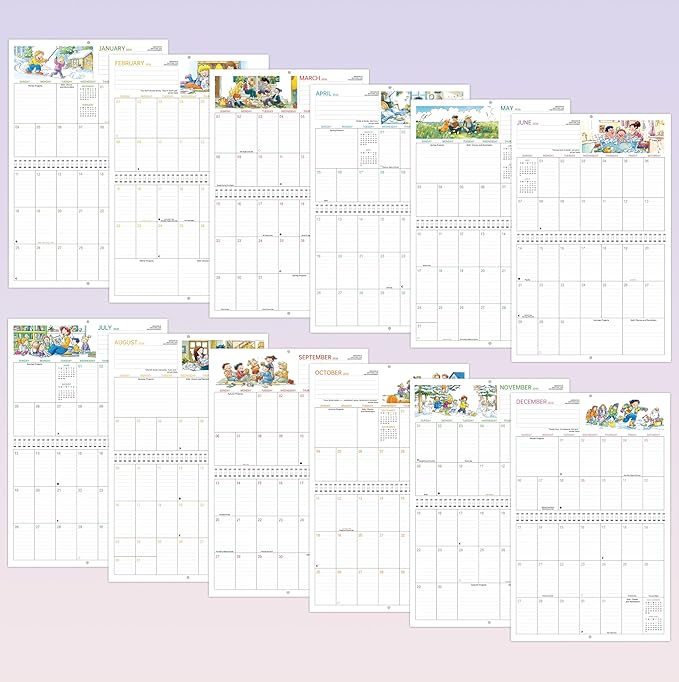 2026 Moms Calendar - Mom's Family Organizer & Calendar 2026, 14.6''x 23'', Jan 2026 to Dec 2026 Hanging Wall Calendar, Larger Grid, Back Pocket, Stickers