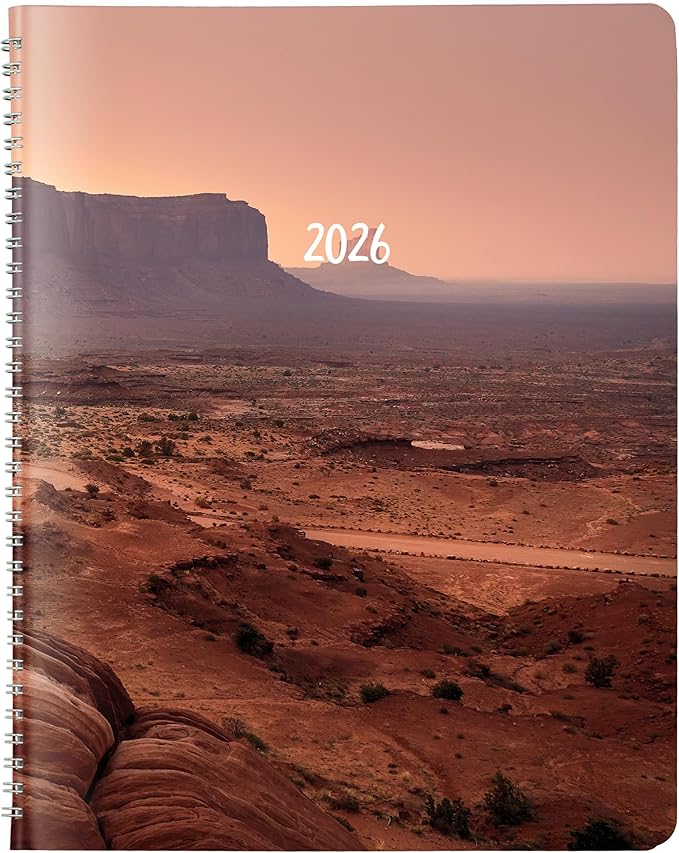 Brownline® 2026 Essential Monthly Planner, 14 Months, December 2025 to January 2027, Twin-Wire Binding, 8.875" x 7.125", Canyon (CB1200G.04-26)