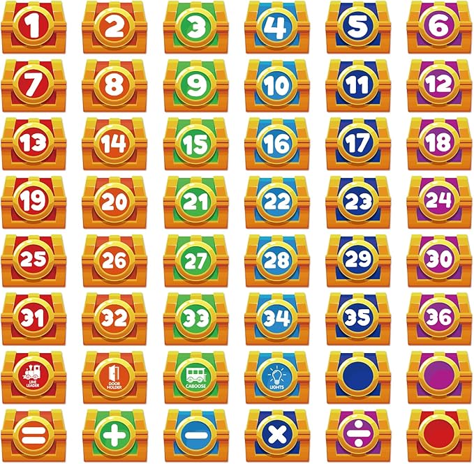 Floor Number Stickers for Classroom - Treasure Box Line Up Spots for Classroom Floor Number Stickers 1-36 Line Up Spots Dots Decals for Pre K Kindergarten Elementary Teacher Supplies, 48PCS