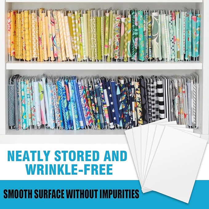 Set of 200 Fabric Organizer Boards Measuring 7.5 X 10.5 Inches,Neat and Easy Comic Book Boards for Fabric Storage,Magazines and Books,This Includes 400 Plastic Alligator Clips for Secure Fastening