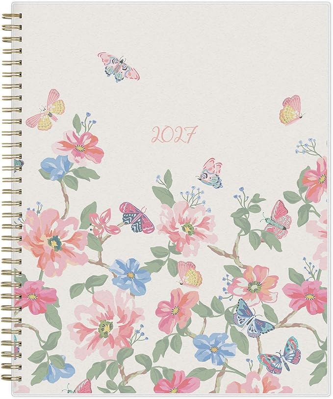Blue Sky 2027 Weekly and Monthly Planner Calendar, January 2027 - December 2027, 8.5" x 11", Flexible Cover, Laminated Tabs, Durable Twin Wire Binding, Storage Pocket, Fly By