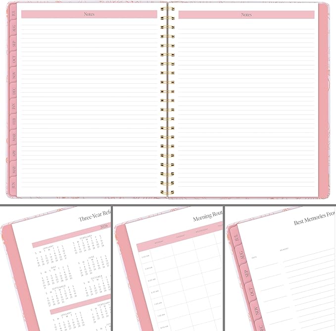 Cambridge Planner 2026-2027 Weekly & Monthly Academic 12-Month July-June, 8-1/2" x 11", Pen+Pillar, Sketched Floral (PP25-905A)