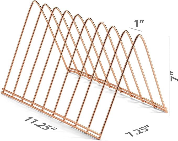 Officemate Triangular Wire File Sorter, Rose Gold (93151)