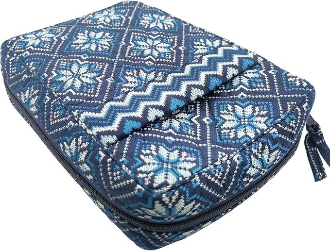 DIWI Quilted Bible Cover Extra Large Sizes 11.25 X 8.25 X 2.75 Good Book Case (XL, C1 Blue Pane)