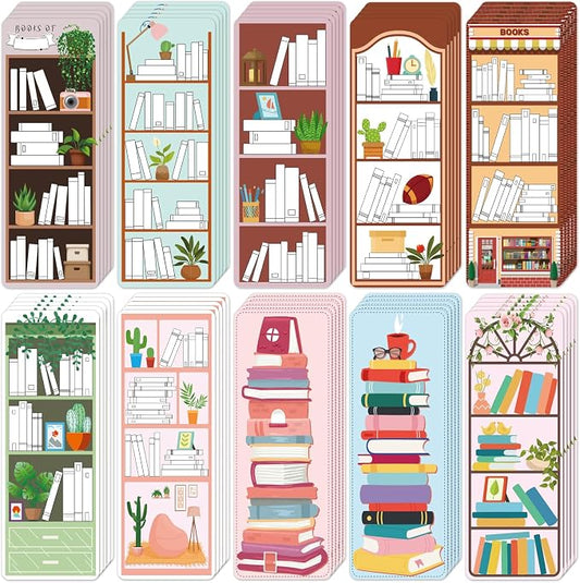 200-Piece Book Tracker Bookmarks - Double-Sided Reading List Page Markers - Cute Bookmarks for Women, Students & School Supplies