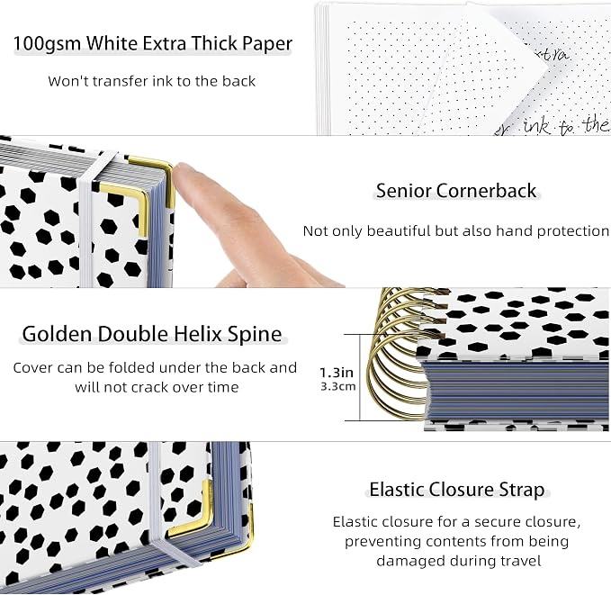 Ospelelf Budget Planner - Budget Book with Bill Organizer and Expense Tracker, 12 Month undated Budget Planner/Account Book to Take Control of Your Money, Start Anytime(Polka dots)