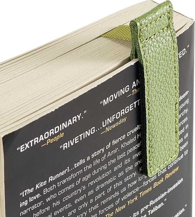 Superior Essentials Planner Magnetic Bookmark - Genuine Leather, Single Long Ribbon Bible Bookmark for Book Lovers - Amplify Your Love for Books with Our Elegant Ribbon Page Marker (1PC, Sage Green)