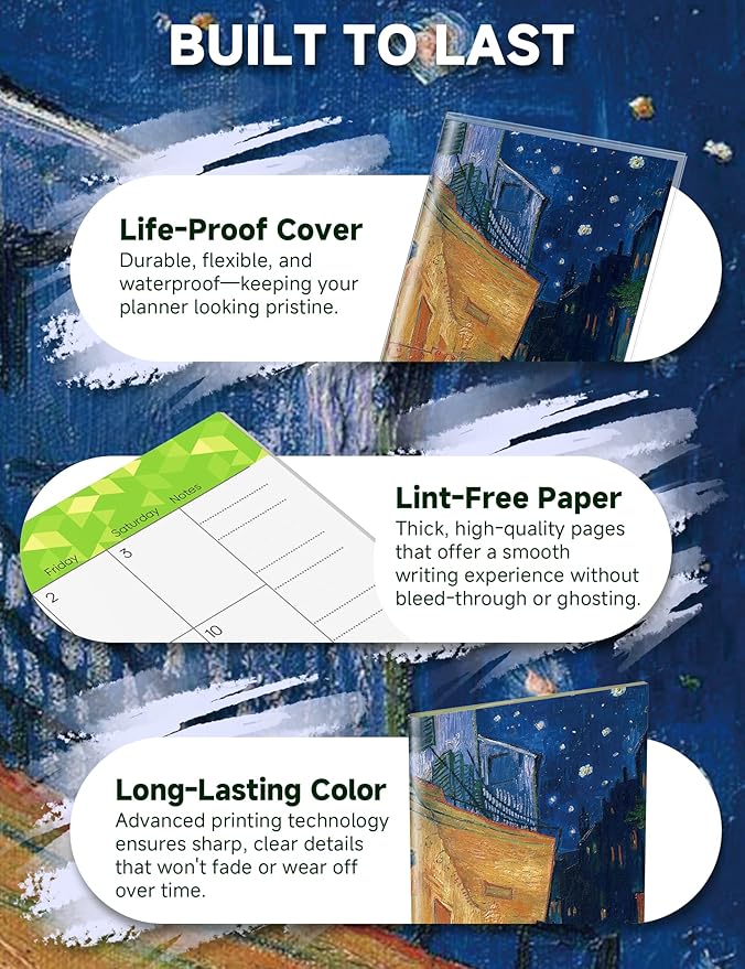 Pocket Calendar 2026-2028 Art Series, Monthly Planner Jan 2026 to Jul 2028 (3.7" x 6.7") Perfect Purse Calendar, Pocket Agenda with Protective Plastic Sleeve-Café